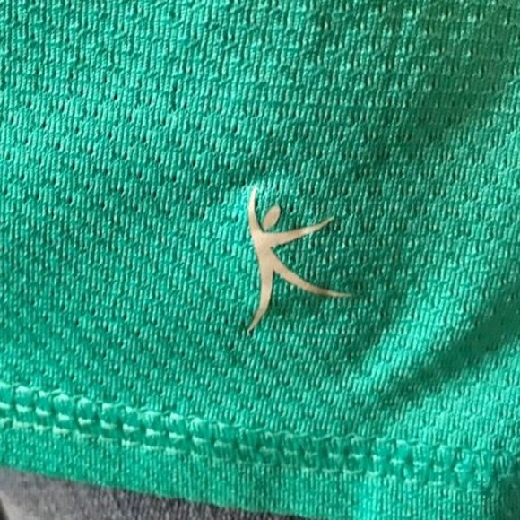 NWOT Danskin Aqua Dri-More Moisture Wicking Reflective Stripe Thumbhole Top - Picture 13 of 15